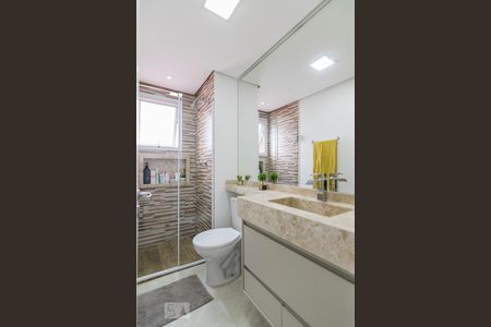 Banheiro da Suíte de apartamento à venda com 2 quartos, 57m² em Vila Homero Thon, Santo André
