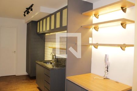 Sala/cozinha de apartamento para alugar com 2 quartos, 39m² em Vila Buarque, São Paulo