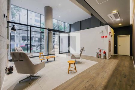 Apartamento para alugar com 28m², 1 quarto e sem vagaHall social