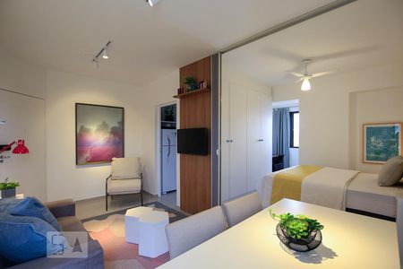 Sala de apartamento para alugar com 1 quarto, 46m² em Cambuí, Campinas