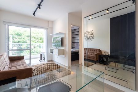 Sala de apartamento para alugar com 1 quarto, 40m² em Vila Olímpia, São Paulo