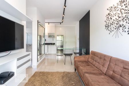 Sala de apartamento para alugar com 1 quarto, 40m² em Vila Olímpia, São Paulo
