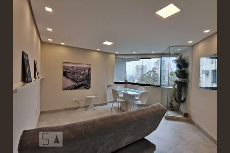 Sala de apartamento à venda com 1 quarto, 42m² em Paraíso do Morumbi, São Paulo