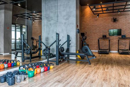 Studio para alugar com 31m², 1 quarto e sem vaga Studio para alugar com 31m², 1 quarto e sem vagaÁrea comum - Academia