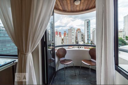 Varanda da Sala de apartamento à venda com 1 quarto, 48m² em Santa Cecília, São Paulo