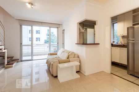 Sala de apartamento para alugar com 2 quartos, 80m² em Indianópolis, São Paulo