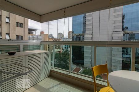 Varanda Sala de kitnet/studio para alugar com 1 quarto, 51m² em Itaim Bibi, São Paulo