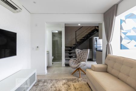 Sala de apartamento para alugar com 1 quarto, 74m² em Vila Olímpia, São Paulo