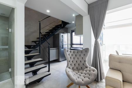 Sala de apartamento para alugar com 1 quarto, 74m² em Vila Olímpia, São Paulo