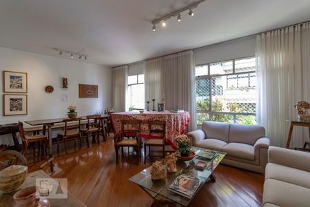 Sala de apartamento à venda com 4 quartos, 180m² em Lourdes, Belo Horizonte