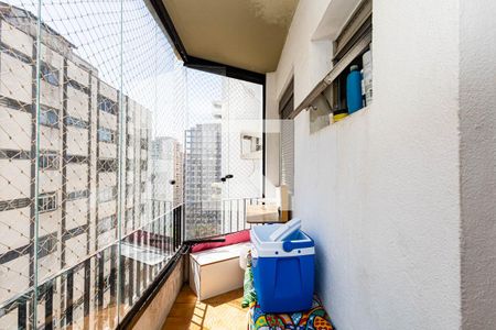 Sacada da Sala de apartamento à venda com 1 quarto, 40m² em Bela Vista, São Paulo