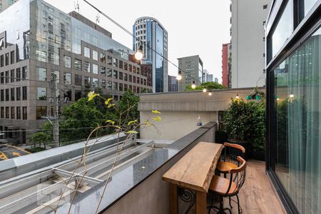Varanda de apartamento à venda com 1 quarto, 96m² em Vila Olímpia, São Paulo