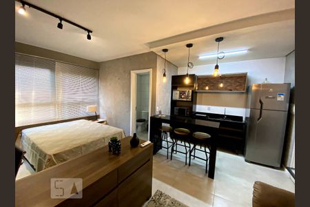 Detalhe Sala de kitnet/studio para alugar com 1 quarto, 24m² em Rio Branco, Novo Hamburgo