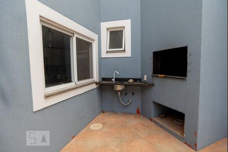 Área comum - Churrasqueira de kitnet/studio para alugar com 1 quarto, 35m² em São José, Canoas