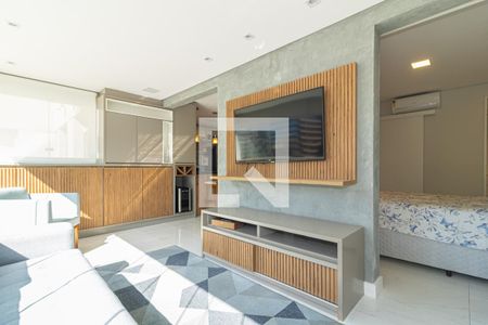 Varanda da Sala de apartamento para alugar com 1 quarto, 54m² em Vila Nova Conceição, São Paulo