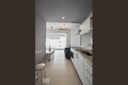 Cozinha de kitnet/studio para alugar com 1 quarto, 37m² em Brooklin, São Paulo