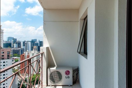 Varanda da Sala de kitnet/studio para alugar com 1 quarto, 52m² em Vila Olímpia, São Paulo