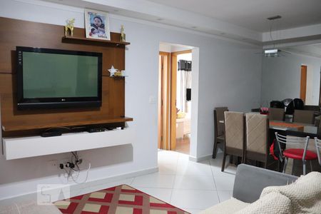 Sala de apartamento à venda com 2 quartos, 74m² em Vila Alzira, Santo André
