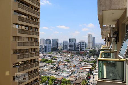 Studio à venda com 57m², 1 quarto e 1 vagaVista da sacada