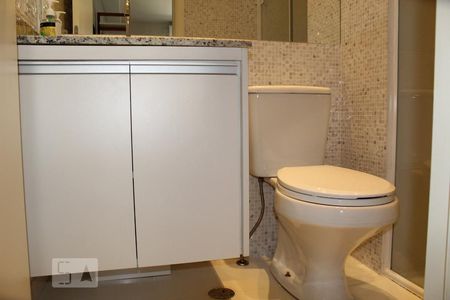 Banheiro da suíte  de apartamento à venda com 1 quarto, 42m² em Melville Empresarial Ii, Barueri