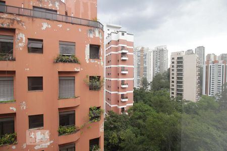Vista da sala de apartamento à venda com 1 quarto, 62m² em Panamby, São Paulo