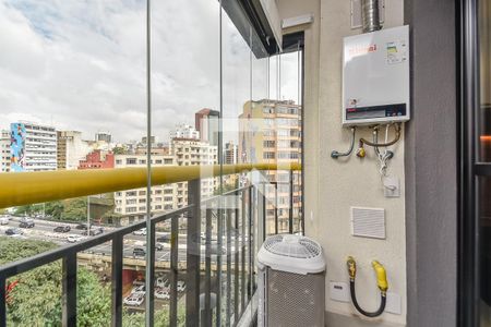 Varanda de kitnet/studio para alugar com 1 quarto, 26m² em Campos Elíseos, São Paulo