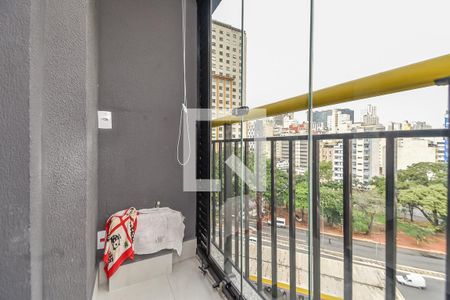 Varanda de kitnet/studio para alugar com 1 quarto, 26m² em Campos Elíseos, São Paulo