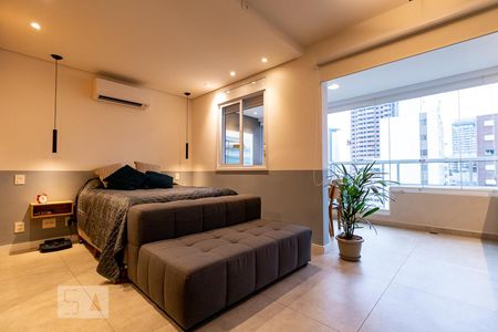 Studio - suíte e varanda de Apartamento com 1 quarto, 37m² Pinheiros