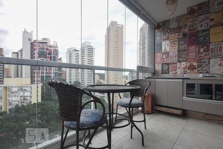 Varanda de kitnet/studio à venda com 1 quarto, 36m² em Real Parque, São Paulo