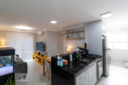 Salas e Cozinha de apartamento à venda com 2 quartos, 55m² em Parque Rural Fazenda Santa Cândida, Campinas