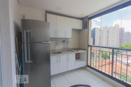 Varanda/Cozinha de apartamento para alugar com 1 quarto, 36m² em Brooklin, São Paulo