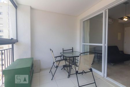 Varanda/Cozinha de apartamento para alugar com 1 quarto, 36m² em Brooklin, São Paulo