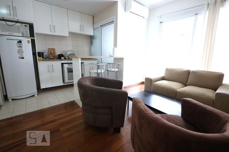 Sala  - Cozinha  de apartamento à venda com 1 quarto, 50m² em Cidade Monções, São Paulo
