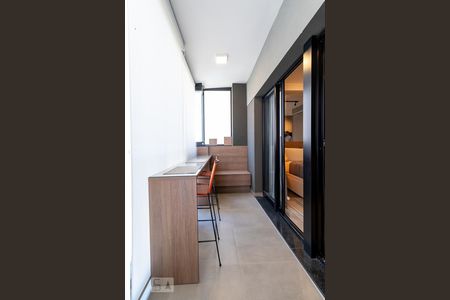 Varanda de kitnet/studio à venda com 1 quarto, 34m² em Pinheiros, São Paulo