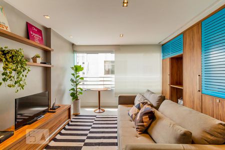 Sala de apartamento para alugar com 1 quarto, 40m² em Bela Vista, São Paulo