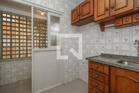 Cozinha de apartamento para alugar com 1 quarto, 50m² em Jardim do Salso, Porto Alegre