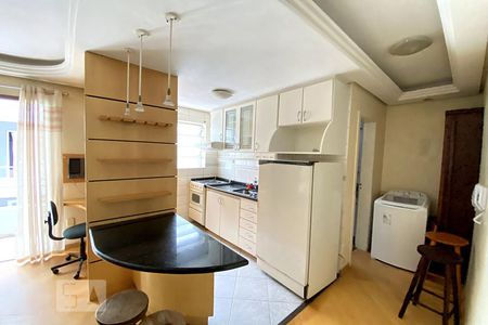 Sala e cozinha de apartamento para alugar com 1 quarto, 34m² em Hamburgo Velho, Novo Hamburgo
