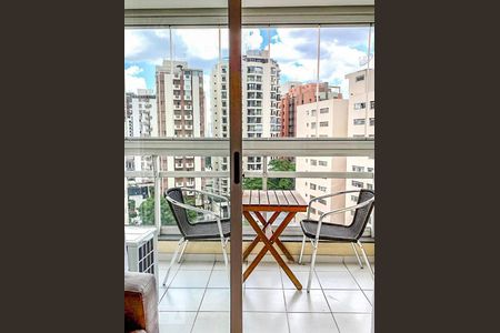 Varanda da Sala de apartamento para alugar com 1 quarto, 43m² em Vila Olímpia, São Paulo