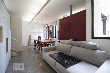 Sala  de apartamento para alugar com 2 quartos, 74m² em Indianópolis, São Paulo