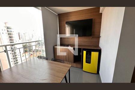 Varanda da Sala/cozinha de apartamento para alugar com 1 quarto, 38m² em Campo Belo, São Paulo