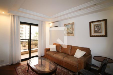 Sala de apartamento para alugar com 3 quartos, 130m² em Indianópolis, São Paulo