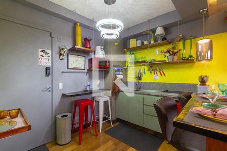 Cozinha de kitnet/studio à venda com 1 quarto, 26m² em Bela Vista, São Paulo