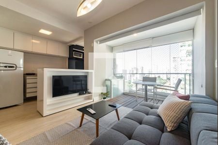 Sala de apartamento para alugar com 1 quarto, 35m² em Cidade Monções, São Paulo