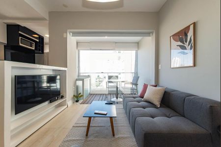Sala de apartamento para alugar com 1 quarto, 35m² em Cidade Monções, São Paulo
