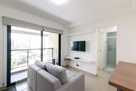 Detalhe Sala de apartamento para alugar com 1 quarto, 35m² em Vila Olímpia, São Paulo
