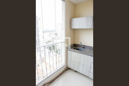 Varanda  de apartamento à venda com 3 quartos, 75m² em Vila Helena, Santo André