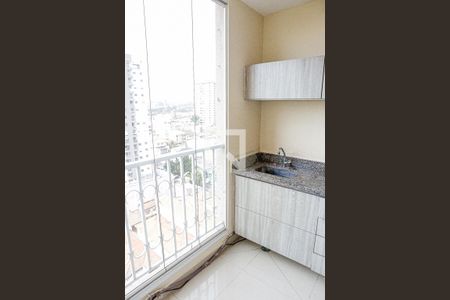 Varanda  de apartamento para alugar com 3 quartos, 75m² em Vila Helena, Santo André