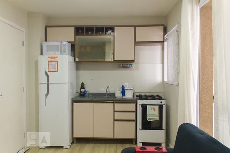 Cozinha de kitnet/studio para alugar com 1 quarto, 28m² em Sé, São Paulo
