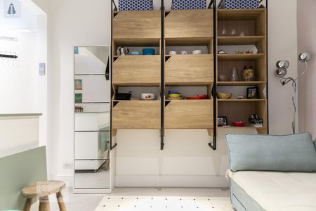 Sala de apartamento para alugar com 1 quarto, 50m² em Embaré, Santos