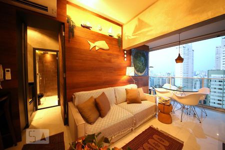 Sala  de apartamento à venda com 1 quarto, 40m² em Cidade Monções, São Paulo